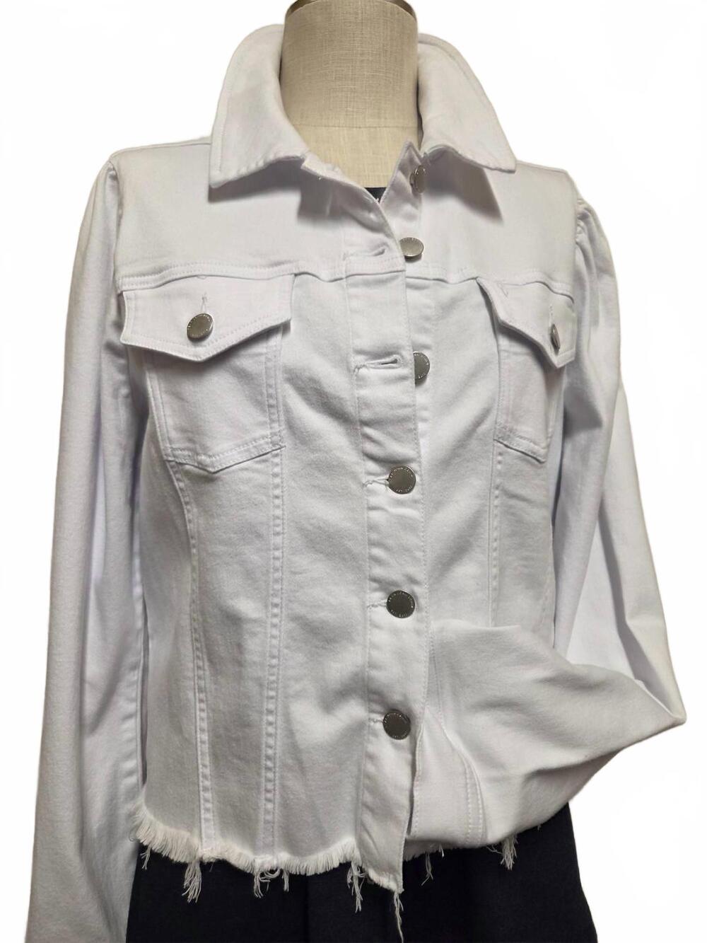 NEW DEAR JOHN DENIM women's denim jacket in bright white